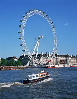 River Thames Collection: London Eye, London, England, United Kingdom, Europe