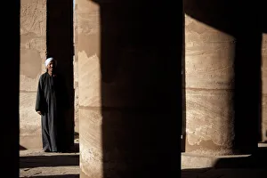 One Man Only Prints: A lone figure stands amongst the Temples of Karnak, Thebes, UNESCO World Heritage Site