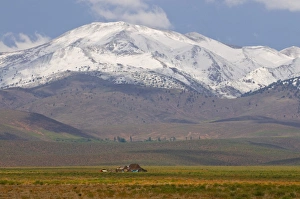 Huts Prints: Lonely hut in the High Atlas, Morocco, North Africa, Africa