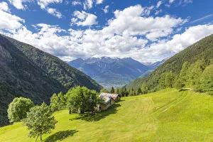Valtellina Prints: Lonely traditional hut in a wild alpine valley