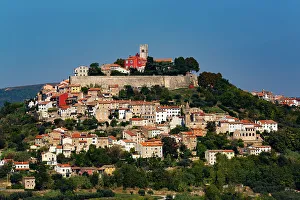 Motovun Prints: Long distance view, Motovun, Croatia, Europe