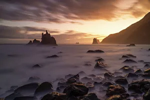 Tenerife Prints: A long exposure to capture the sunrise at Benijo Beach