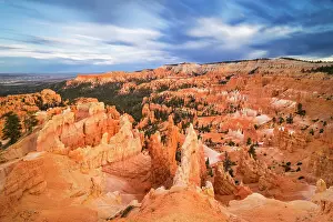 Amphitheater Prints: A long exposure captures the beautiful landscape in Bryce Canyon National Park during a summer sunrise