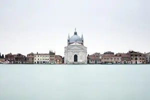 Long exposure image looking across Canale Della Giudecca towards Chiesa del Santissimo