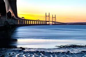 Gentle Prints: Long exposure of a serene sunset over the Prince of Wales Bridge