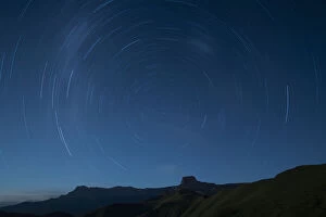 Silhouetted Gallery: Long Exposure of The South Star, Drakensberg Mountains, Royal Natal National Park
