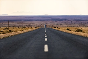 Namibian Prints: A long road in the Karas region of southern Namibia, Africa