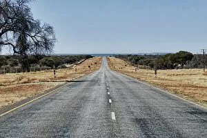 Rural Road Collection: Long road in the middle of nowhere, Namibia, Africa