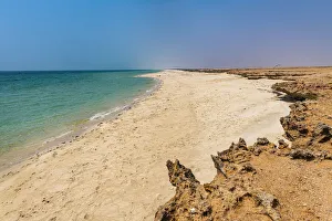 Saudi Arabia Prints: Long sandy beach, Farasan islands, Kingdom of Saudi Arabia, Middle East