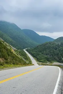 Freeways Prints: Long straight road, Cape Breton Highlands National Park