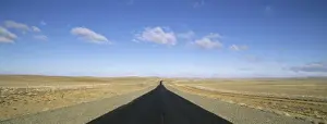 Infinity Prints: Long straight road, Patagonia, border area Argentina and Chile, South America