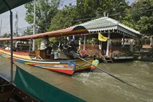 Images Dated 31st December 2007: Long tail boat on canal, Bangkok, Thailand, Southeast Asia, Asia