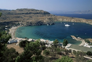 Looking down from the Acropolis towards the Grand Harbour