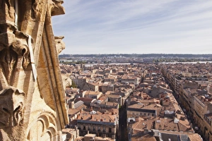 Aquitaine Prints: Looking out over the city of Bordeaux from the Tour Pey-Berland, Bordeaux, Gironde