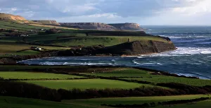 Panorama Prints: Looking east across Kimmeridge Bay towards St. Aldhelms Head, Isle of Purbeck