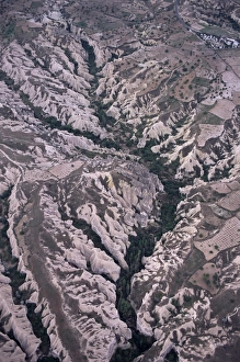 Arid Landscape Prints: Looking down from hot air balloon