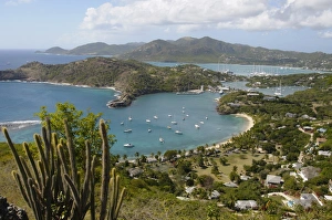 Antigua Prints: Looking down on Nelsons Dockyard from Shirley Heights