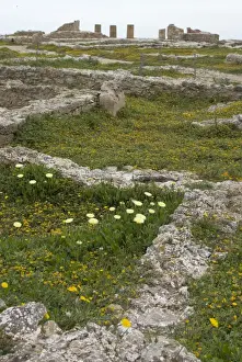 Looking towards the peristyle house at Kerkouane, the only pure Punic site ever found