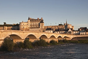 Amboise Prints: Looking across the River Loire to the chateau at Amboise