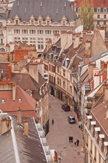 Dijon Prints: Looking out over the rooftops of Dijon, Burgundy, France, Europe