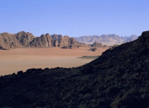 Wadi Rum Prints: Looking south east from Jebel Qattar