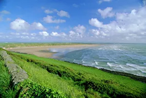 Images Dated 28th July 2008: Looking south along Saunton Sands and Braunton Burrows near Barnstaple