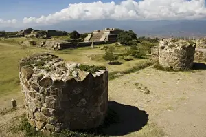 Zapotec Prints: Looking southwest across the ancient Zapotec city of Monte Alban