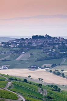 Vine Yard Prints: Looking across the vineyards surrounding the village of Sancerre