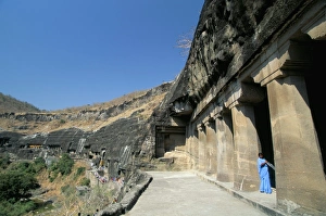 Rock Hewn Prints: Looking west from Cave 4