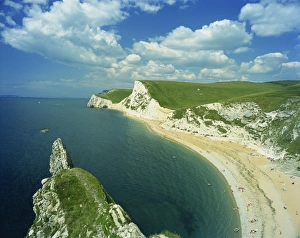 Looking west from Durdle Door, Dorset, England, United Kingdom, Europe