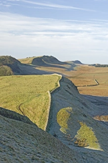 Kings Hill Prints: Looking west from Kings Hill to Housesteads Crag, Cuddy and Hotbank Crags