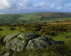 Looking towards Widecombe-in-the-Moor, Dartmoor, south Devon, England, United Kingdom