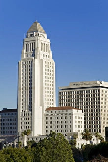 Office Block Prints: Los Angeles City Hall, California, United States of America, North America
