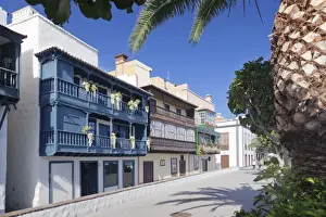 La Palma Prints: Los Balcones, traditional houses with wooden balconies in the Avenida Maritima, Santa