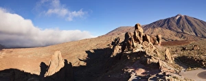 Tenerife Prints: Los Roques, Caldera de las Canadas, Pico de Teide at sunset, National Park Teide