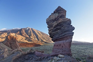 Los Roques de Garcia at Caldera de las Canadas, Pico de Teide at sunset, National Park Teide