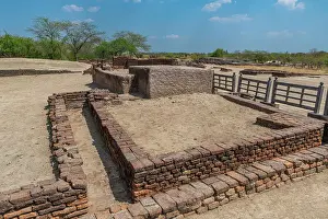 Gujarat Prints: Lothal, southernmost site of the ancient Indus Valley civilisation, Gujarat, India, Asia