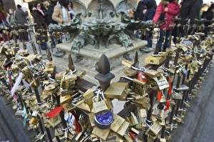 Padlock Prints: Love padlocks on Ponte Vecchio