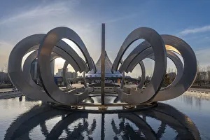 Kazakhstan Prints: Lovers Park monument, Nur Sultan