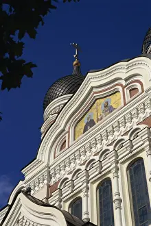 Alexander Nevsky Prints: Low angle view of Alexander Nevsky Christian cathedral