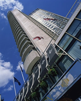 Hilton Hotel Prints: Low angle view of the Hilton Hotel, Park Lane, London, England, United Kingdom, Europe