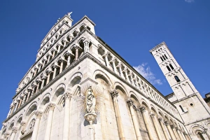Lucca Prints: Low angle view of San Michele in Foro - Madonna