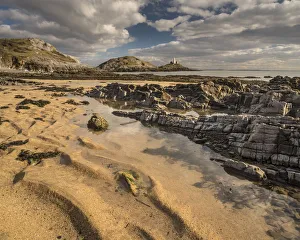 Gower Prints: Low tide, Bracelet Bay, Mumbles, Gower, South Wales, United Kingdom, Europe