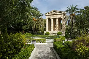 Valetta Prints: Lower Barrakka Gardens and the Alexander Ball memorial temple