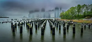Downtown Prints: Lower Manhattan, Brooklyn Bridge Park, New York, USA