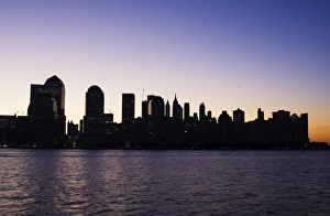 Daybreak Prints: Lower Manhattan skyline at dawn