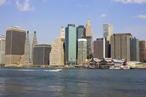 East River Prints: Lower Manhattan skyline and South Street Seaport across the East River