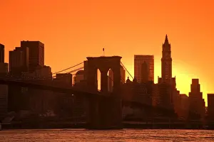 Lower Manhattan Skyline viewed from Brooklyn Bridge Park