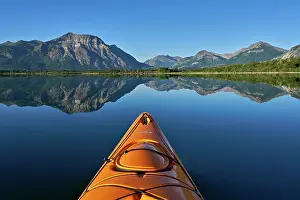 Canadian Culture Prints: Lower Waterton Lake from a kayak, Waterton Lakes National Park, Alberta, Canada
