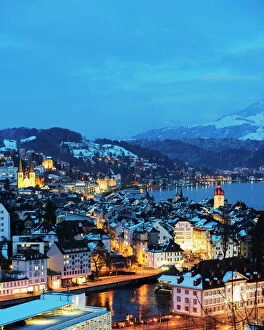 Switzerland Collection: Lucerne on Lake Lucerne, Lucerne, Switzerland, Europe